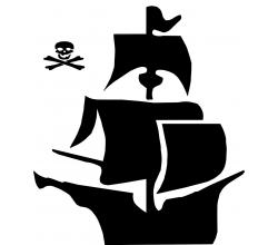 Stencil Schablone  Piratenschiff
